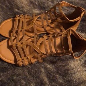 Size 11 Sandals (Orangey brown)